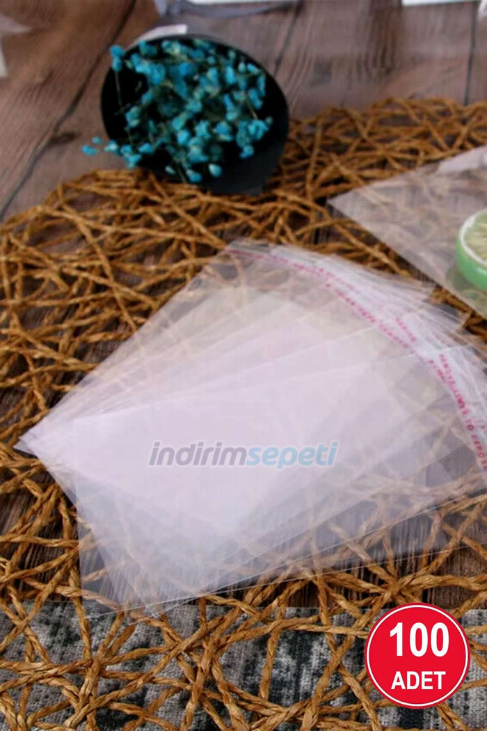 Opp Jelatin Bantlı Yapışkanlı Naylon 100 Adet 20x25+5 Poşet Torba, Çeyiz Poşeti - Indirimsepeti