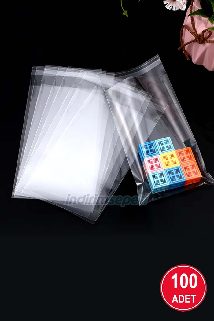 50 Adet 30x45 Cm Bantlı Yapışkanlı Şeffaf Opp Jelatin Poşet Torba, Çeyiz Poşeti - Indirimsepeti