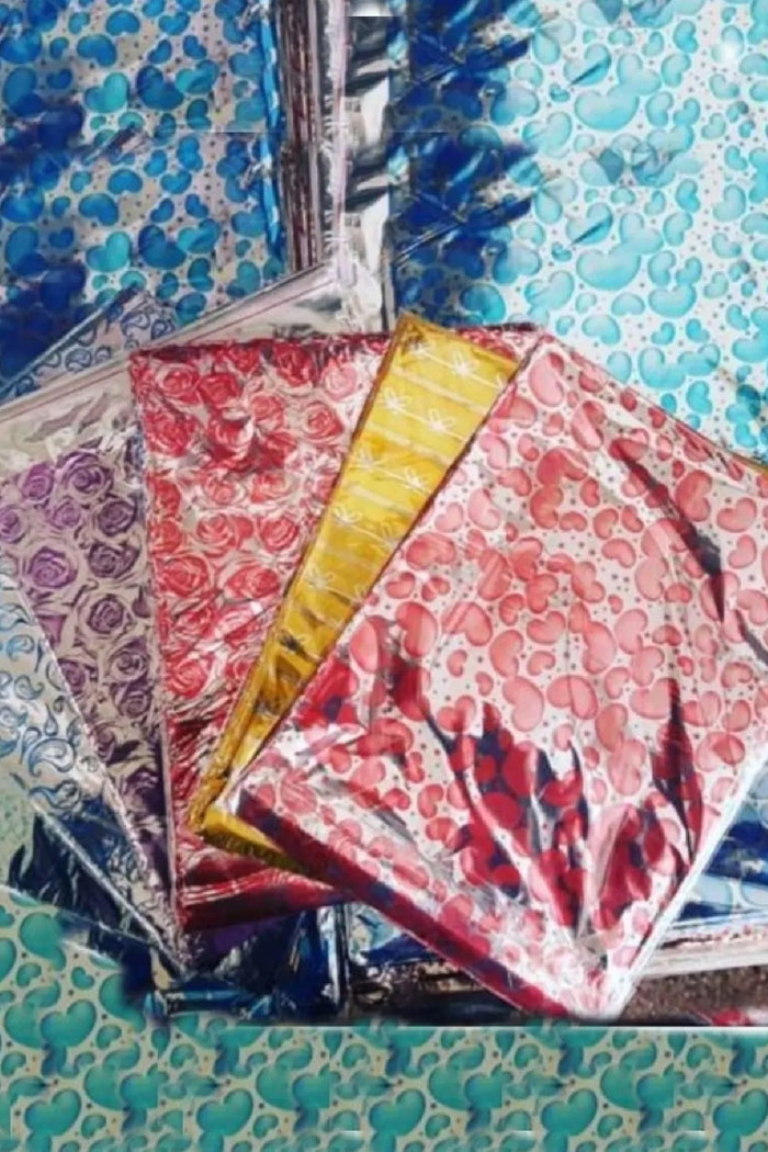 Metalize Hediye Paketi Kendinden Bantlı Renkli Hediye Paketi 100'lü - Indirimsepeti