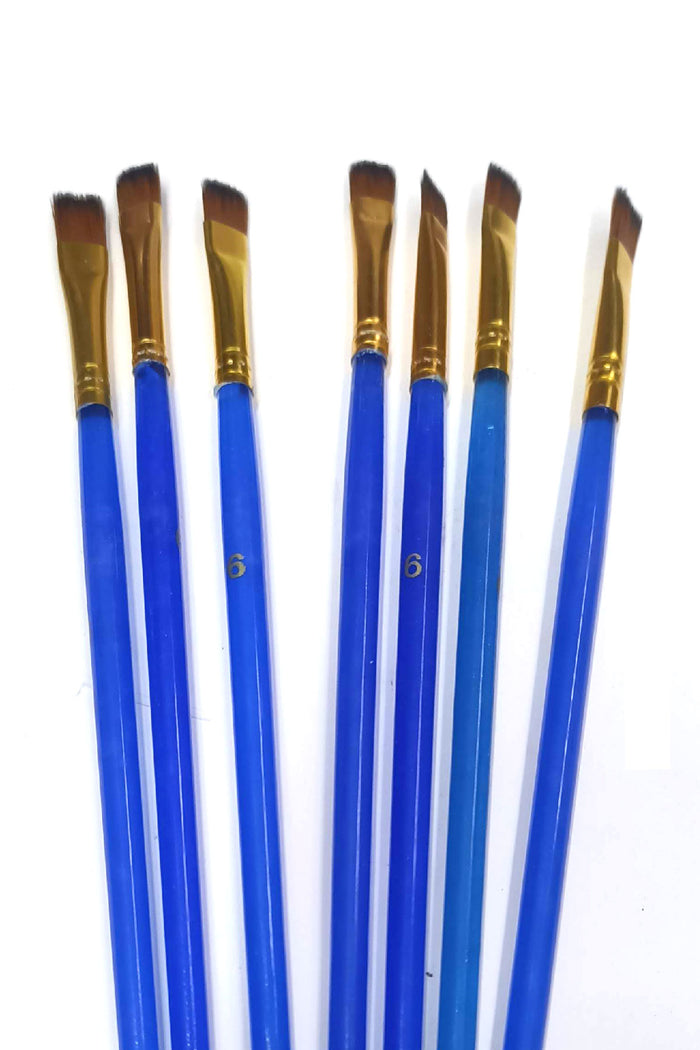 Akrilik Boya Fırçası Yağlı Boya Fırcası Guaj Boya Mavi Sentetik Kıl 25 cm Büyük Boy No:6 - Indirimsepeti
