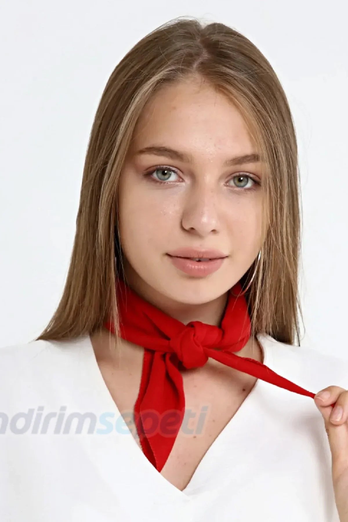 Kırmızı %100 Pamuklu Kumaş Fular Bandana 23 Nisan 29 Ekim 19 Mayıs - Indirimsepeti