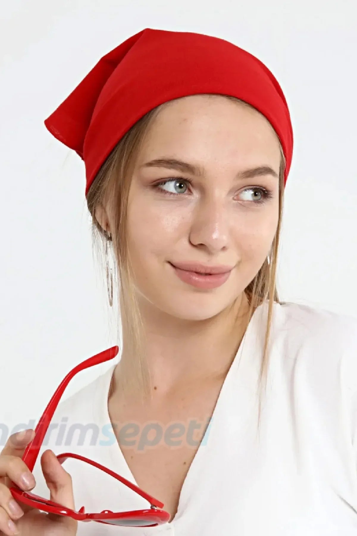 Kırmızı %100 Pamuklu Kumaş Fular Bandana 23 Nisan 29 Ekim 19 Mayıs - Indirimsepeti