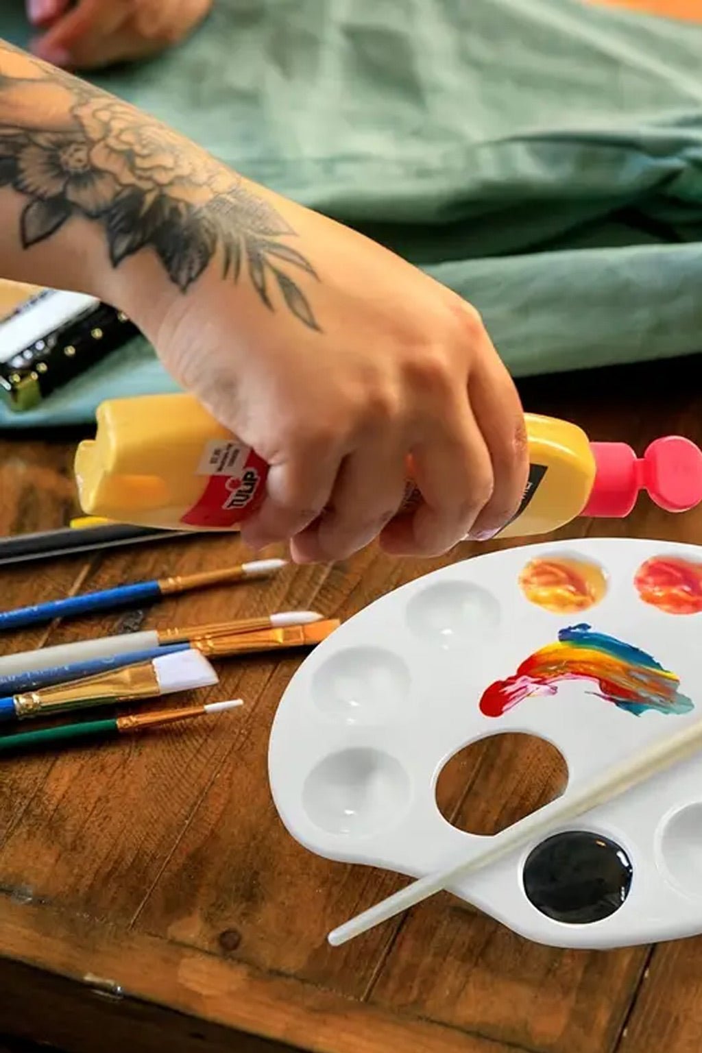 Beyaz Yuvarlak ve Oval Sanat Palet, Suluboya, Akrilik, Kendin Yap El Sanatları için - indirimsepeti