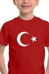 Ay Yıldız Unisex Çocuk Genç  Kısa Kol T-shirt  Ay Yıldızlı ve 23 Nisan 29 Ekim 10 Kasım Gösteri T-shirt