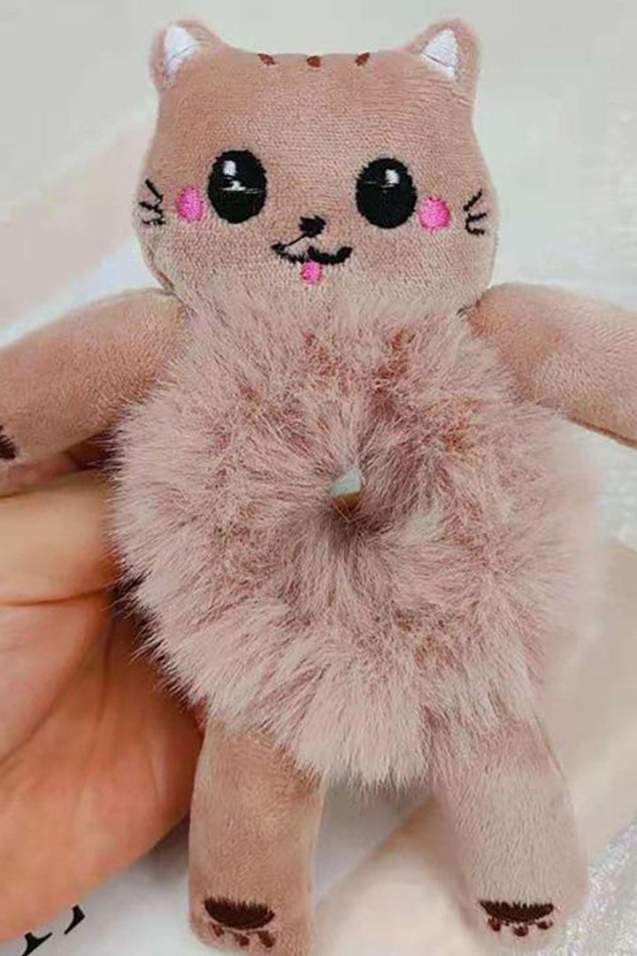 Peluş Sevimli Hayvan Figürlü 3d Boyutlu Saç Toka Lastikli Saç Aksesuar Kedi Civciv Panda  inek kurbağa - Indirimsepeti