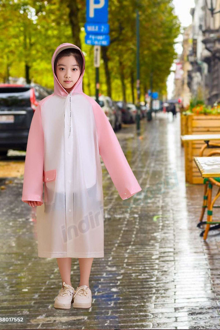 Trend Çocuk Yağmurluk Sticker Çıkartma Yapıştırmalı Sırt Çanta Korumalı Pembe Eva Cepli Özel Çantalı - Indirimsepeti