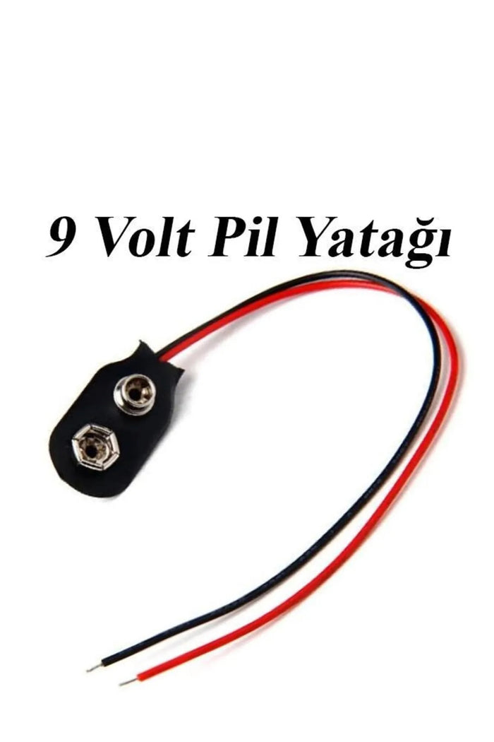 9 Volt Pil Yatağı Pil Yuvası 9v Pil Başlığı Pil Tutucu 10 Adet - Indirimsepeti