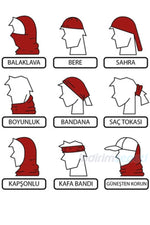 Aslan Desenli Motorcu Buff Maske Outdoor Boyunluk Unisex Bandana Spor, Motor ve Günlük Kullanım - indirimsepeti