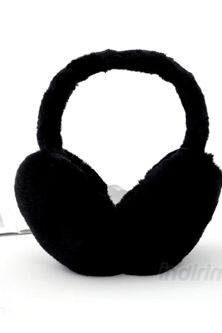 Trend Peluş Kulaklık Katlanır Model Soğuk Koruyucu Peluş Kalın Kışlık Soft Kulaklık Siyah - Indirimsepeti
