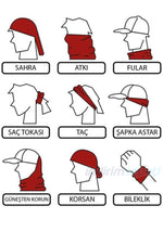 Kuru Kafa Desenli Baff Boyunluk – Çok Amaçlı Bandana, Maske, Boyunluk | Unisex Outdoor Koruma - indirimsepeti