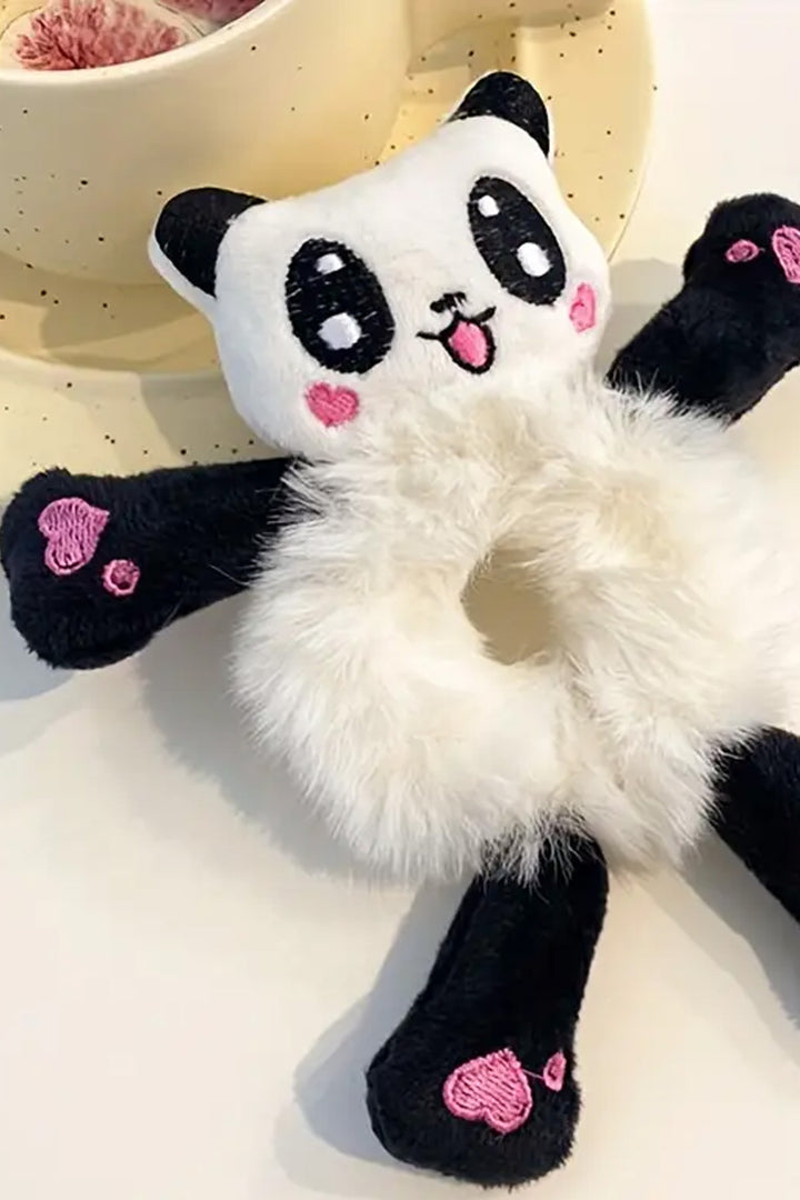 Peluş Sevimli Hayvan Figürlü 3d Boyutlu Saç Toka Lastikli Saç Aksesuar Kedi Civciv Panda  inek kurbağa - Indirimsepeti