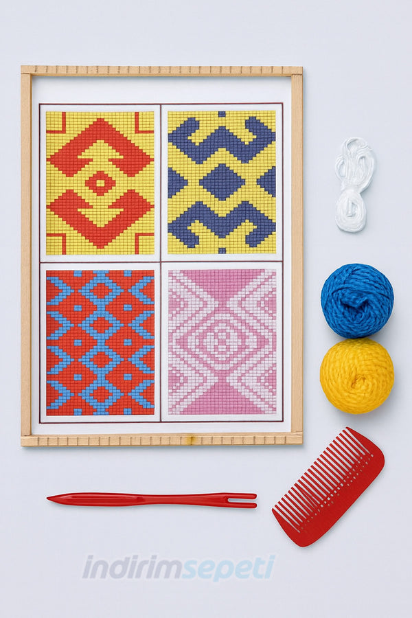 Halı Dokuma Tezgahı ve Seti – Ahşap Halı Dokuma Projesi