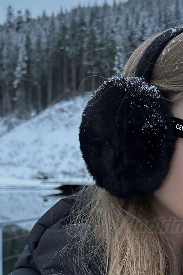 Trend Peluş Kulaklık Katlanır Model Soğuk Koruyucu Peluş Kalın Kışlık Soft Kulaklık Siyah - Indirimsepeti