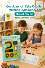 Mıknatıs Deney Seti Çocukları için Zeka Oyunları Magnet Play Set Eğitici Oyunlar 1 Kutu