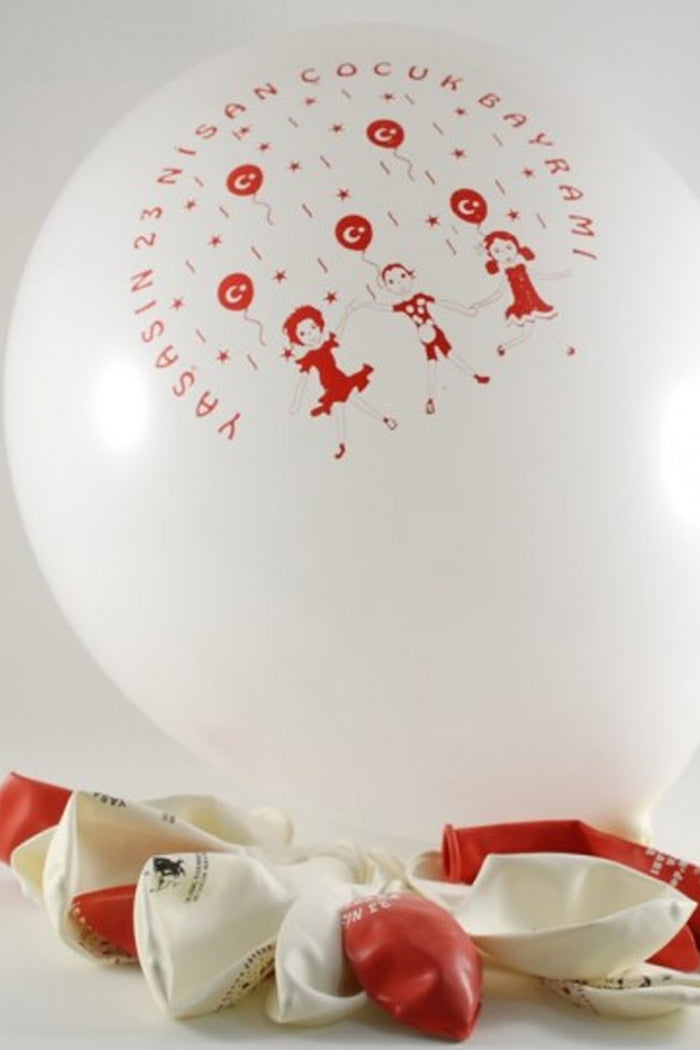 100 Adet 23 Nisan Baskılı Balon Etkinlik Kutlama Şükran Günü Süsleme - Indirimsepeti