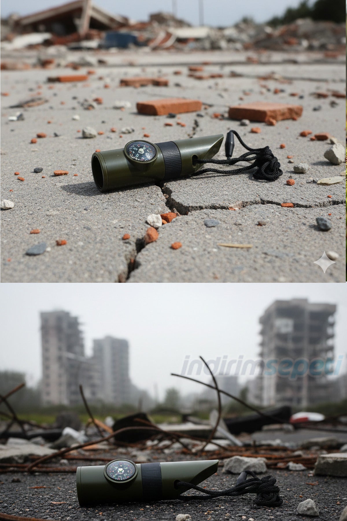 Fenerli Dereceli Pusulalı Düdük Deprem ve Afet Acil Durum Düdüğü Pusulalı – Hayatta Kalma Kamp Düdüğü | Deprem çanta