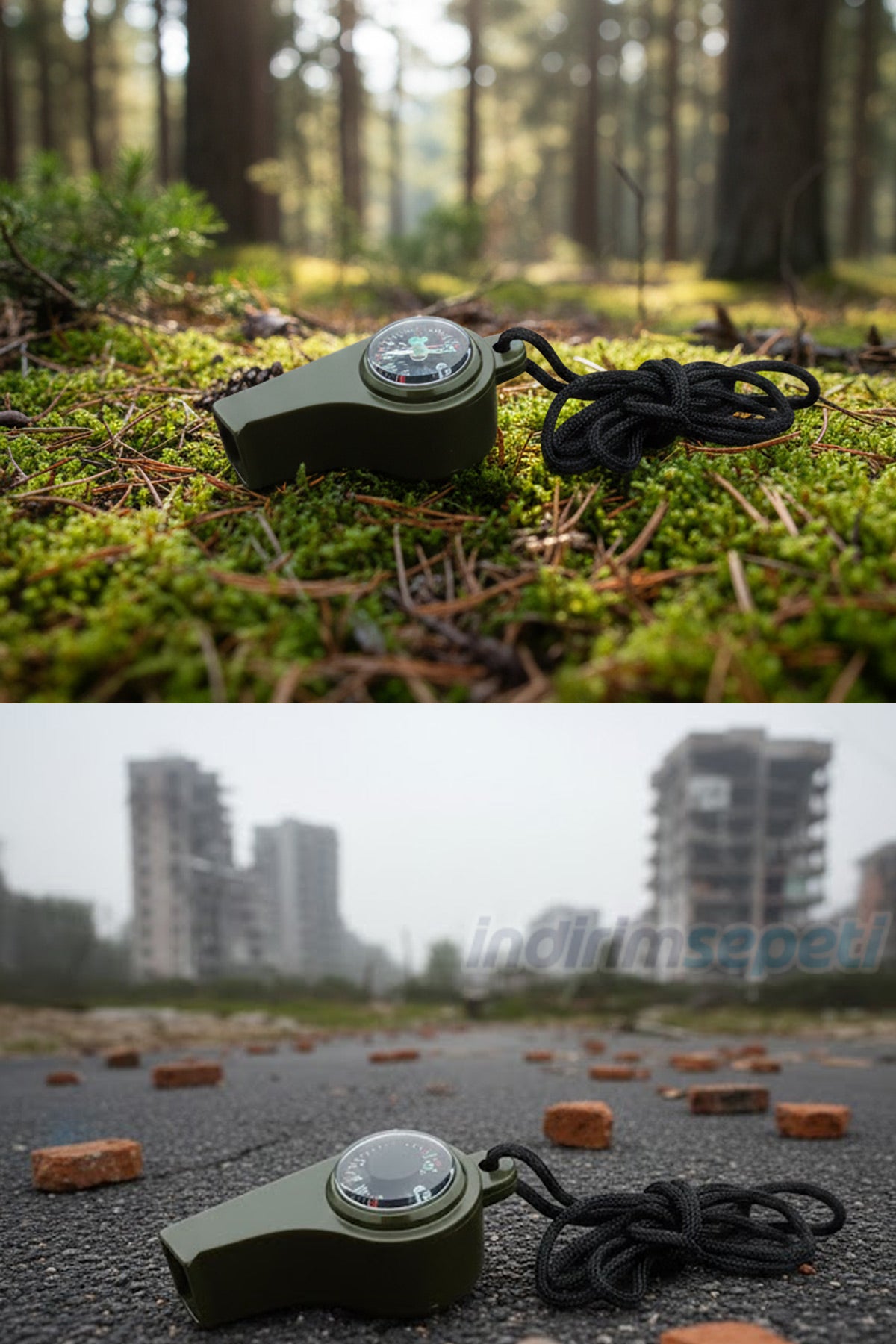 Çok Fonksiyonlu Düdük Pusulalı Ve Dereceli Termometreli Düdük Avcı Askeri Düdük - Bekçi Düdüğü