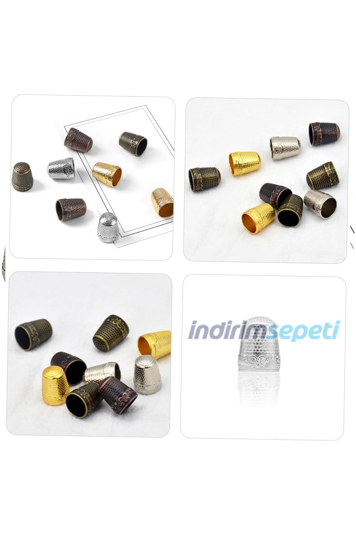 Dikiş Yüksüğü Metal Parmak Ucu Parmak Kalkanı Yüzük Metal 1 Adet - indirimsepeti