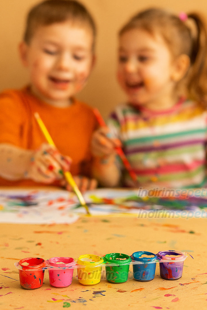 5 ml cc Kapasiteli Pratik Boş Plastik Boya Kutusu – 6'lı Şerit 6x 5 ml 1 Adet - Indirimsepeti