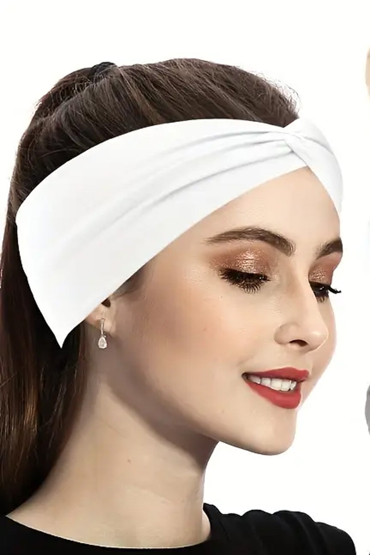 Çapraz Makyaj Yıkama Deniz Sahil Gezi Saç Bandı Saç Bant Polyester Beyaz - indirimsepeti