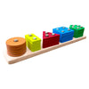 Wooden Toys Doğal Ahşap Eğitici Oyuncak Dikdörtgen 5'li Sütun Geometrik Şekil HMH-055