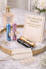 3’lü 10 Ml Taşınabilir Parfüm Atomizer Şişesi – Doldurulabilir Metal Gövdeli Cep