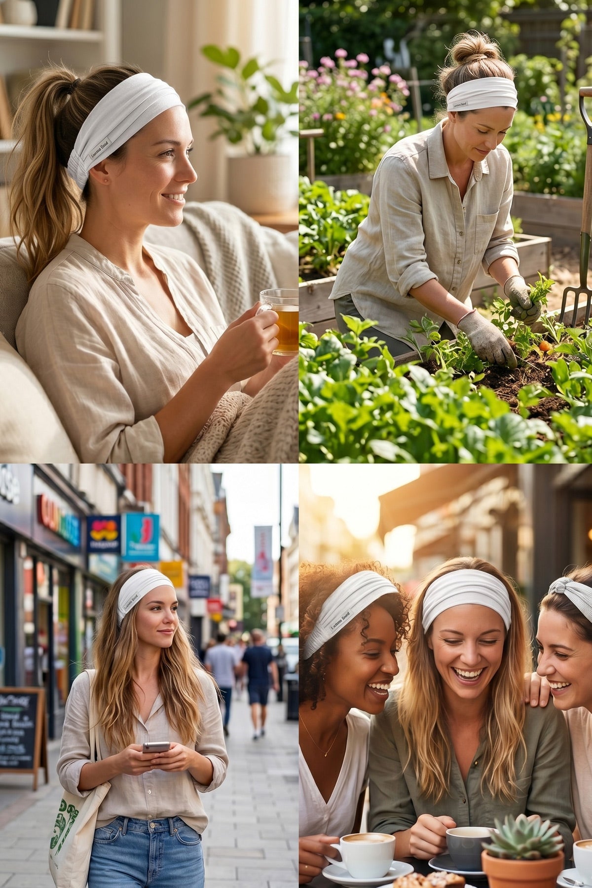 Beyaz Pamuklu Kumaş Lastikli Bandana – Saç Aksesuarı Esnek Saç Bandı - indirimsepeti