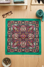Etnik Desenli Pamuklu Bandana | 52x52 cm Geleneksel Desenli Sokak Stili Unisex Bandana