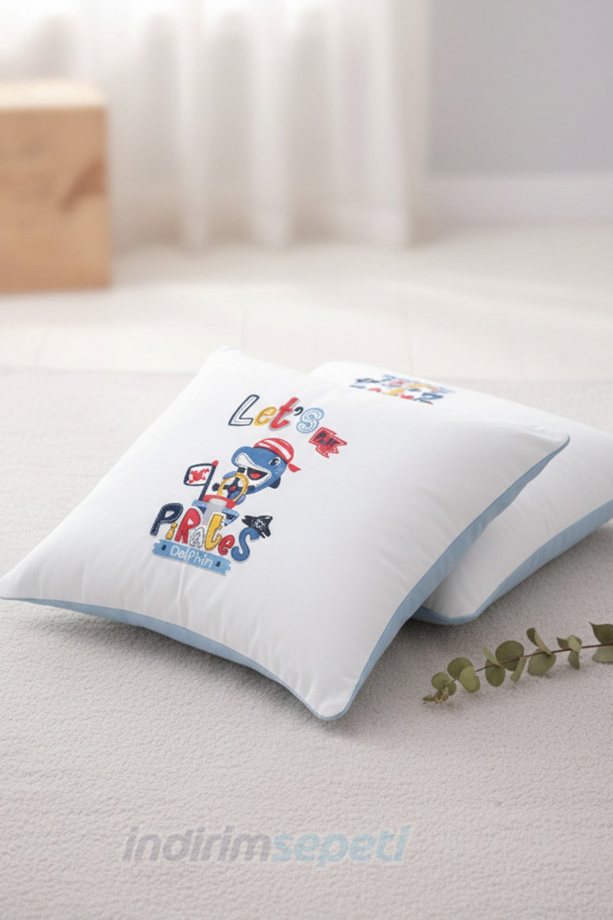 Çocuk Yastık Kılıfı 2’li Set – Korsan Temalı Pamuklu Yastık Kılıfı | 47x36 cm | Ön & Arka Yüz Farklı Desen - indirimsepeti