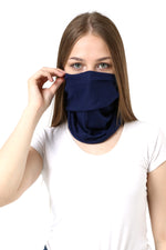 Buff Dikişsiz Boyunluk Maske Baf Bandana Saç Bandı Kamp Aksesuar Lacivert Desensiz - indirimsepeti