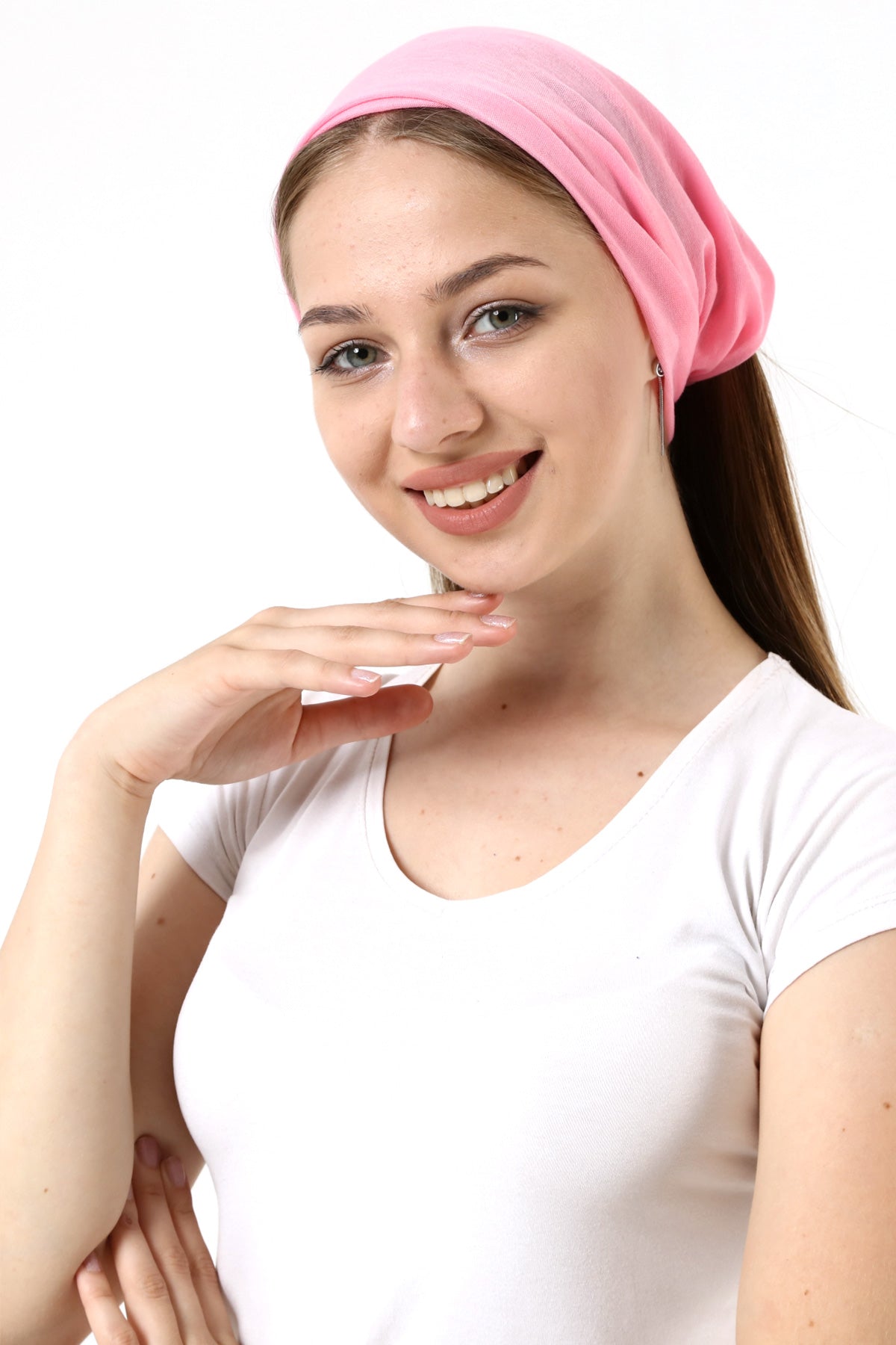 Buff Dikişsiz Boyunluk Maske Baf Bandana Saç Bandı Kamp Aksesuar Açık Pembe Düz - indirimsepeti