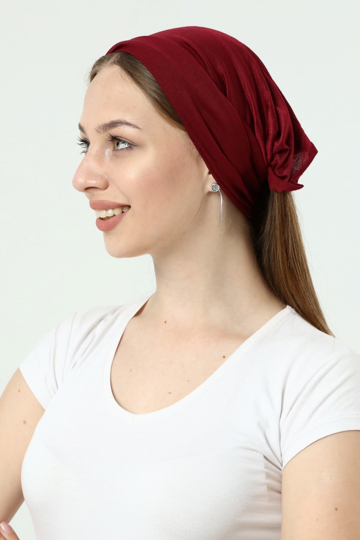 Buff Dikişsiz Boyunluk Maske Baf Bandana Saç Bandı Kamp Aksesuar Bordo Düz - indirimsepeti