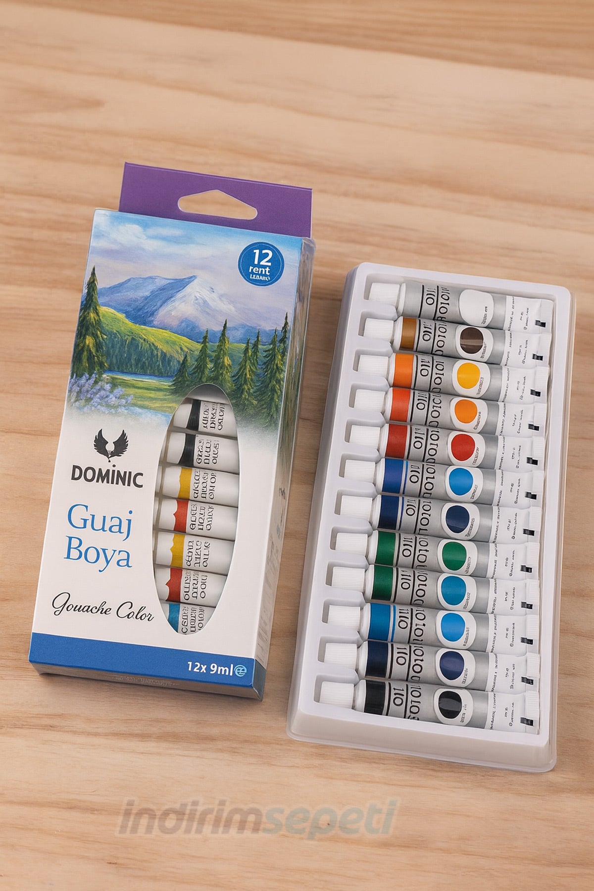 3’lü Sanat Seti – Guaj Boya 12x9ml, Akrilik Boya 12x5ml ve Profesyonel Guaj Boya Seti – 36 Renk Hobi & Sanat Boyama Seti - indirimsepeti