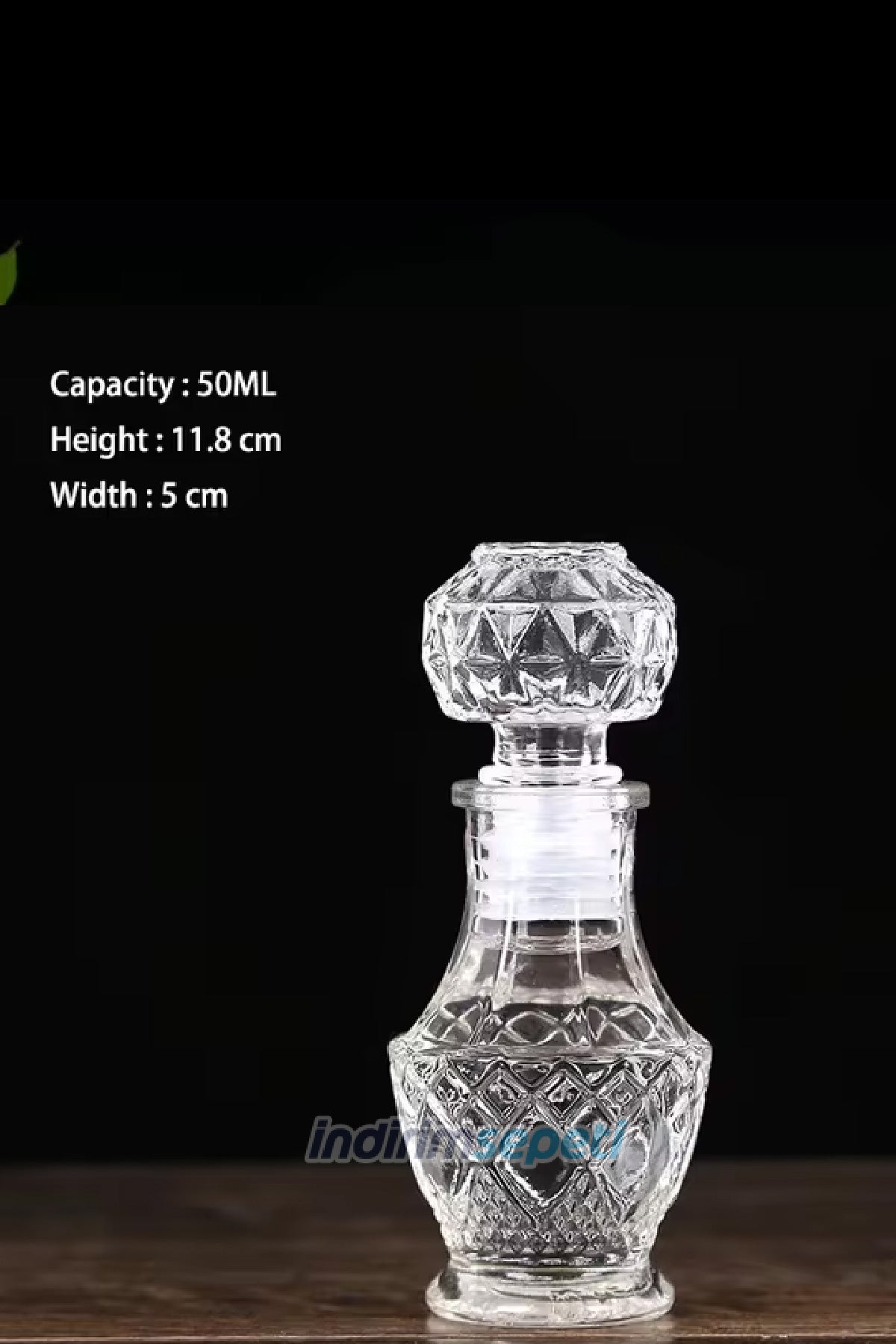 Şişe Cam Sultan Kapaklı Boş Kolonya Parfüm Şişesi 50 cc vidalı kapak Seyahat Hediyelik - indirimsepeti