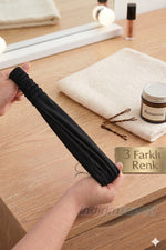 Lastikli Bandana Siyah Pamuklu Esnek Saç Bandı – Makyaj ve Cilt Bakım Spor unisex Saç Aksesuar - indirimsepeti