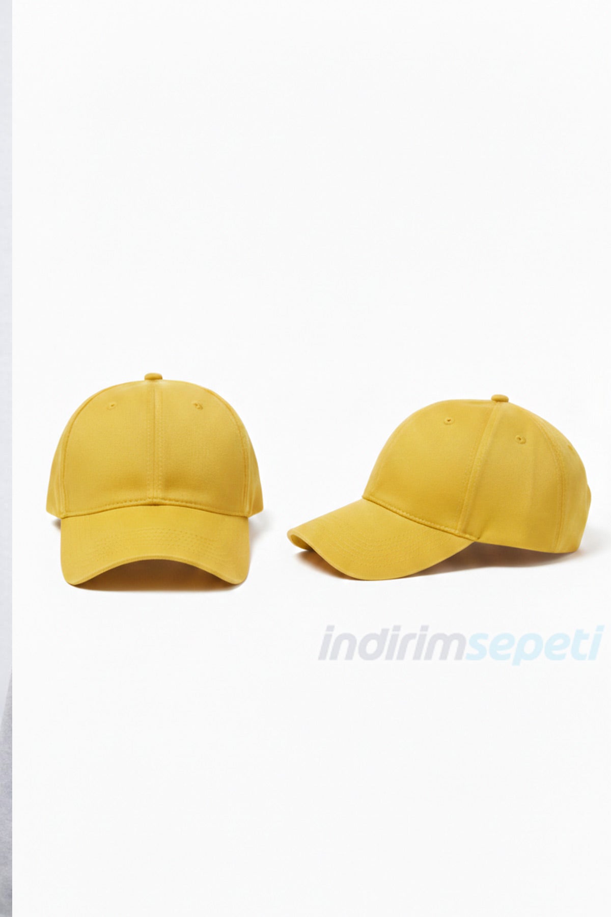 Unisex Sarı Kep Şapka – Ayarlanabilir, Günlük Spor Kombinlere Uygun Canlı Renk Basic Şapka