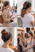 Lastikli Bandana Siyah Pamuklu Esnek Saç Bandı – Makyaj ve Cilt Bakım Spor unisex Saç Aksesuar - indirimsepeti