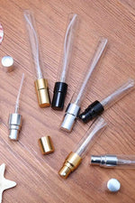 Cam Şişe ince Uzun 10 ml Fısfıs Sprey Hediyelik Cam Kolonya Şişesi Düğün, Nişan, Söz Gümüş Kapak - indirimsepeti