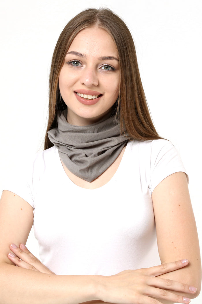 Buff Dikişsiz Boyunluk Maske Baf Bandana Saç Bandı Kamp Aksesuar Gri Düz - Indirimsepeti