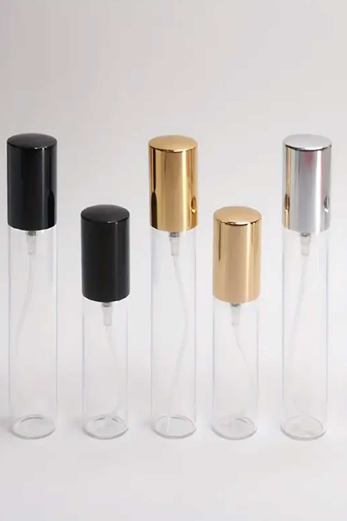 Cam Şişe ince Uzun 10 ml Fısfıs Sprey Hediyelik Cam Kolonya Şişesi Düğün, Nişan, Söz Gümüş Kapak - indirimsepeti