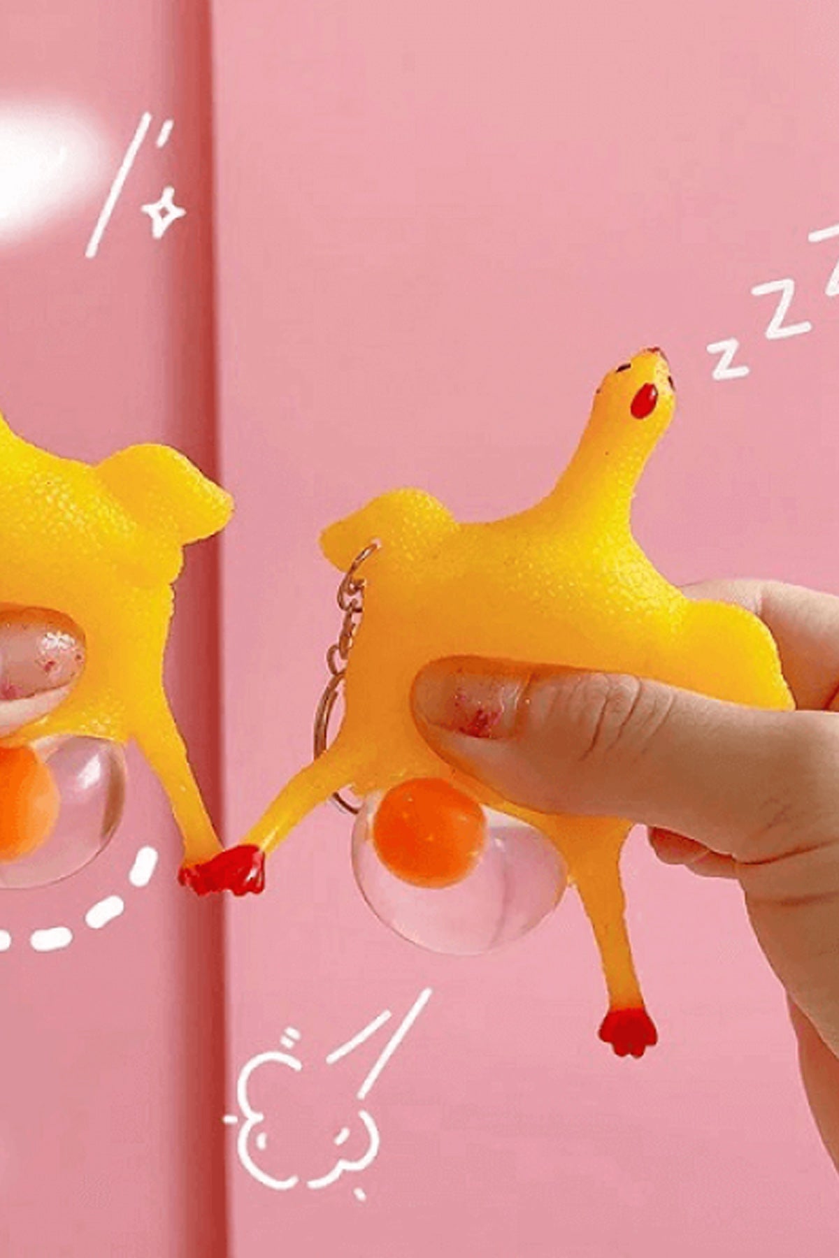 Yumurtlayan Tavuk Anahtarlık Squishy Çanta Ve Cüzdan Süsü Hediyelik - indirimsepeti