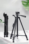 Tripod 146 cm/ 57" Profesyonel Kamera Standı, Bluetooth Kumandalı Ayarlanabilir Katlanabilir, Telefon, Projeksiyon, Webcam, Spotting