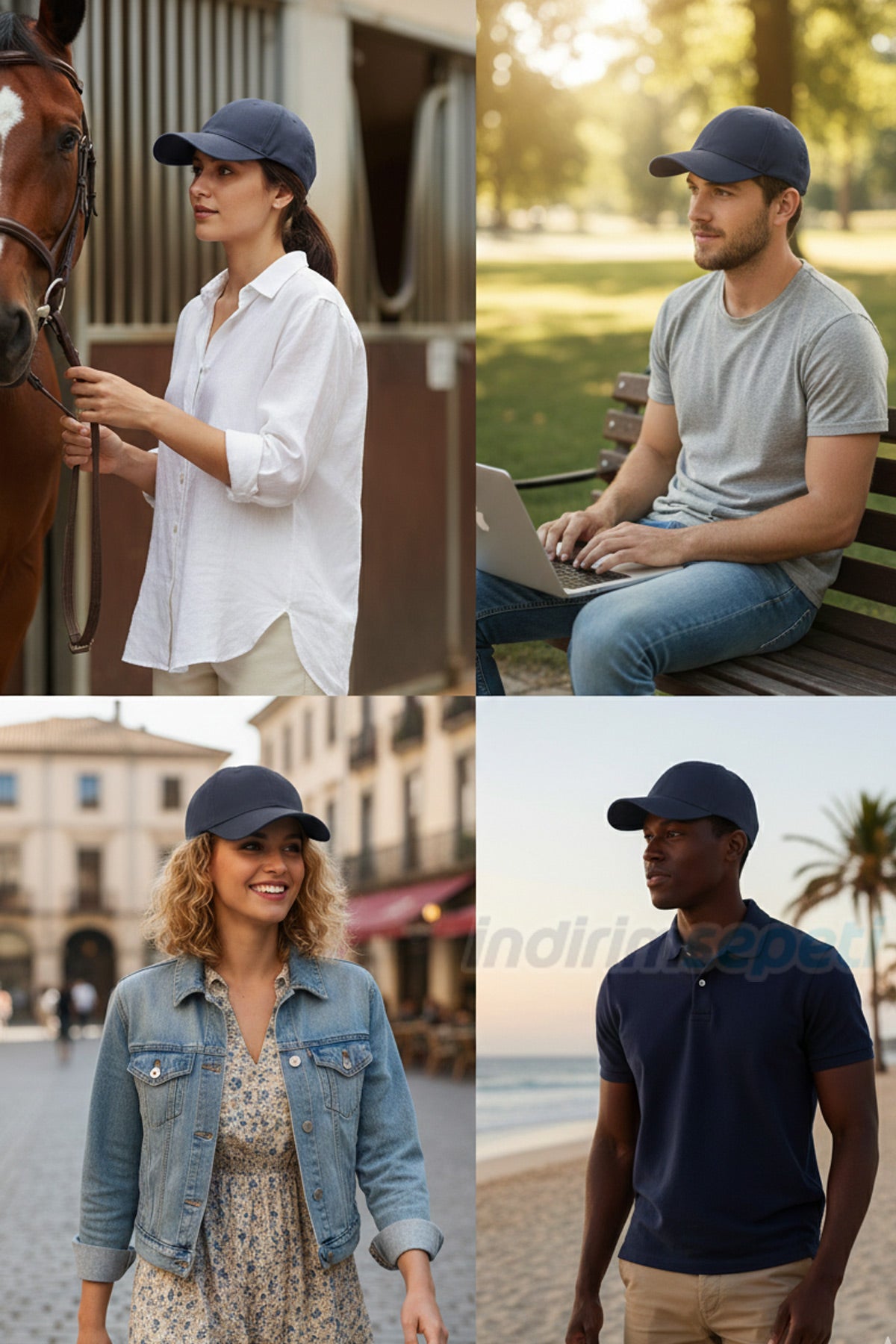 Lacivert Baseball Şapka – Günlük Kombinlere Uygun Spor Kep  Ayarlı Lacivert Kep Şapka