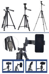 Tripod 146 cm/ 57" Profesyonel Kamera Standı, Bluetooth Kumandalı Ayarlanabilir Katlanabilir, Telefon, Projeksiyon, Webcam, Spotting