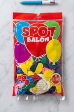 100 Adet Karışık Renk Balon 12 inç (30 cm) – Parti, Doğum Günü ve Organizasyon Balon Seti - indirimsepeti