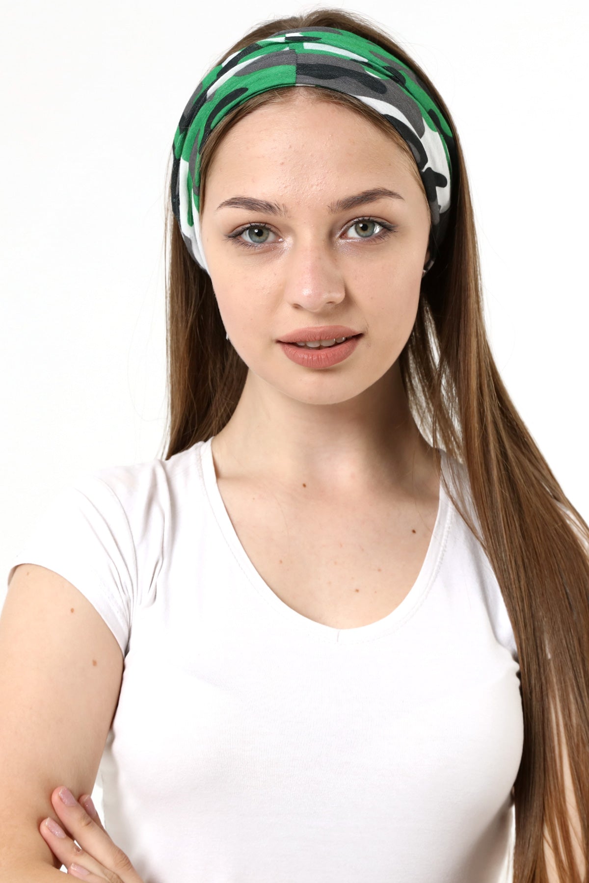 Buff Dikişsiz Boyunluk Maske Baf Bandana Saç Bandı Kamp Aksesuar Yeşil Kamuflaj - indirimsepeti
