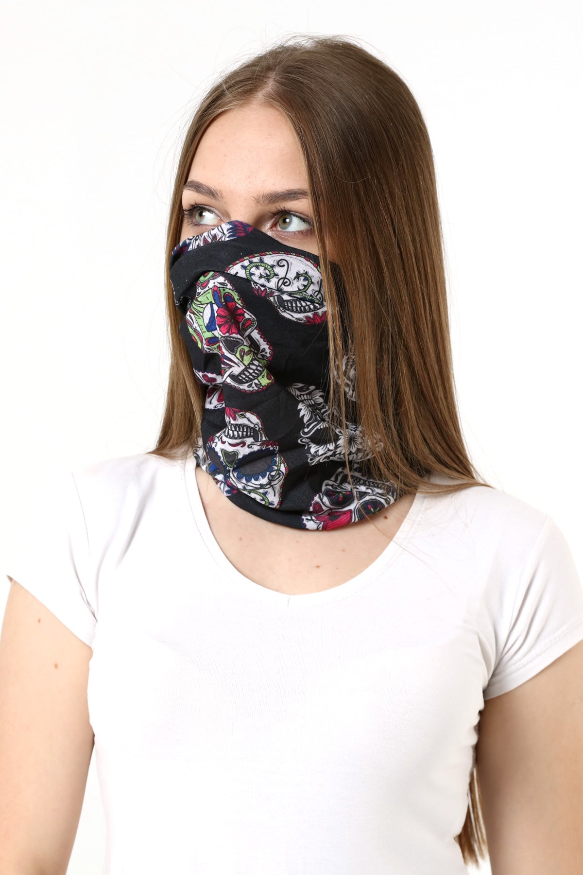 Buff Dikişsiz Boyunluk Maske Baf Bandana Saç Bandı Kamp Aksesuar Renkli Kurukafa Büyük - indirimsepeti