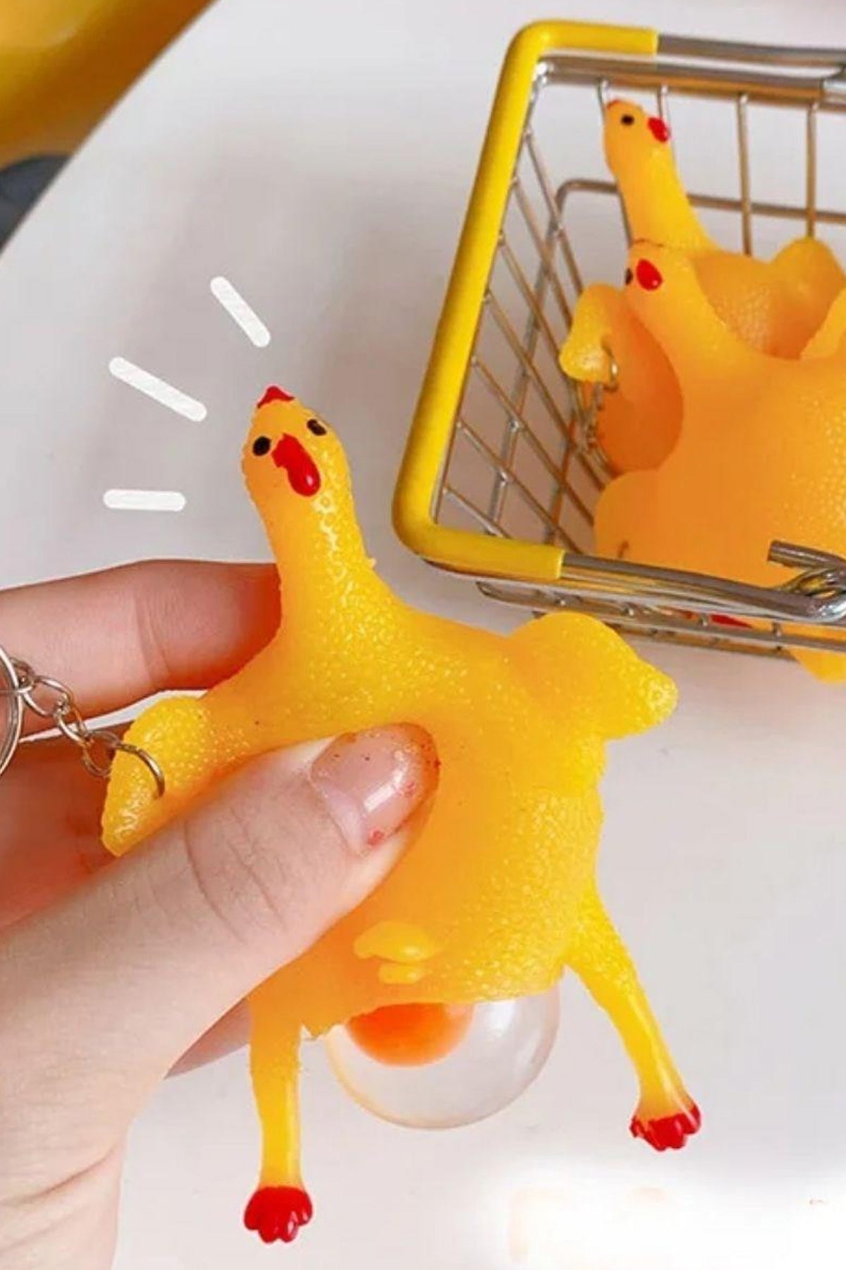 Yumurtlayan Tavuk Anahtarlık Squishy Çanta Ve Cüzdan Süsü Hediyelik - indirimsepeti