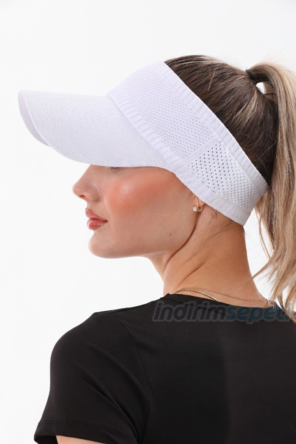 Beyaz Spor Vizör Şapka – Fitness & Tenis İçin Hafif Nefes Alabilir Unisex Şapka