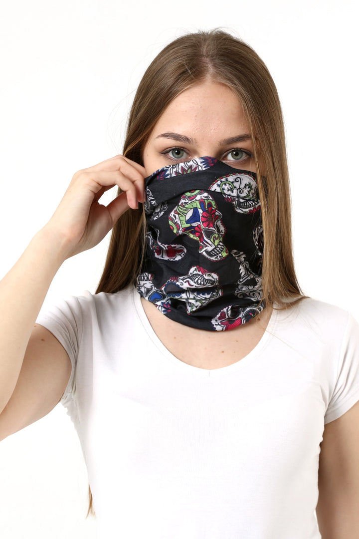 Buff Dikişsiz Boyunluk Maske Baf Bandana Saç Bandı Kamp Aksesuar Renkli Kurukafa Büyük - Indirimsepeti